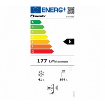 Inventor DP1590SE Ψυγείο Δίπορτο Υ159xΠ55xΒ55εκ. Inox